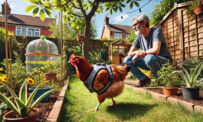 H Style Cat Harness on Chickens